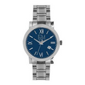 Pedre Men's Melville Silver-tone Watch with Blue Dial